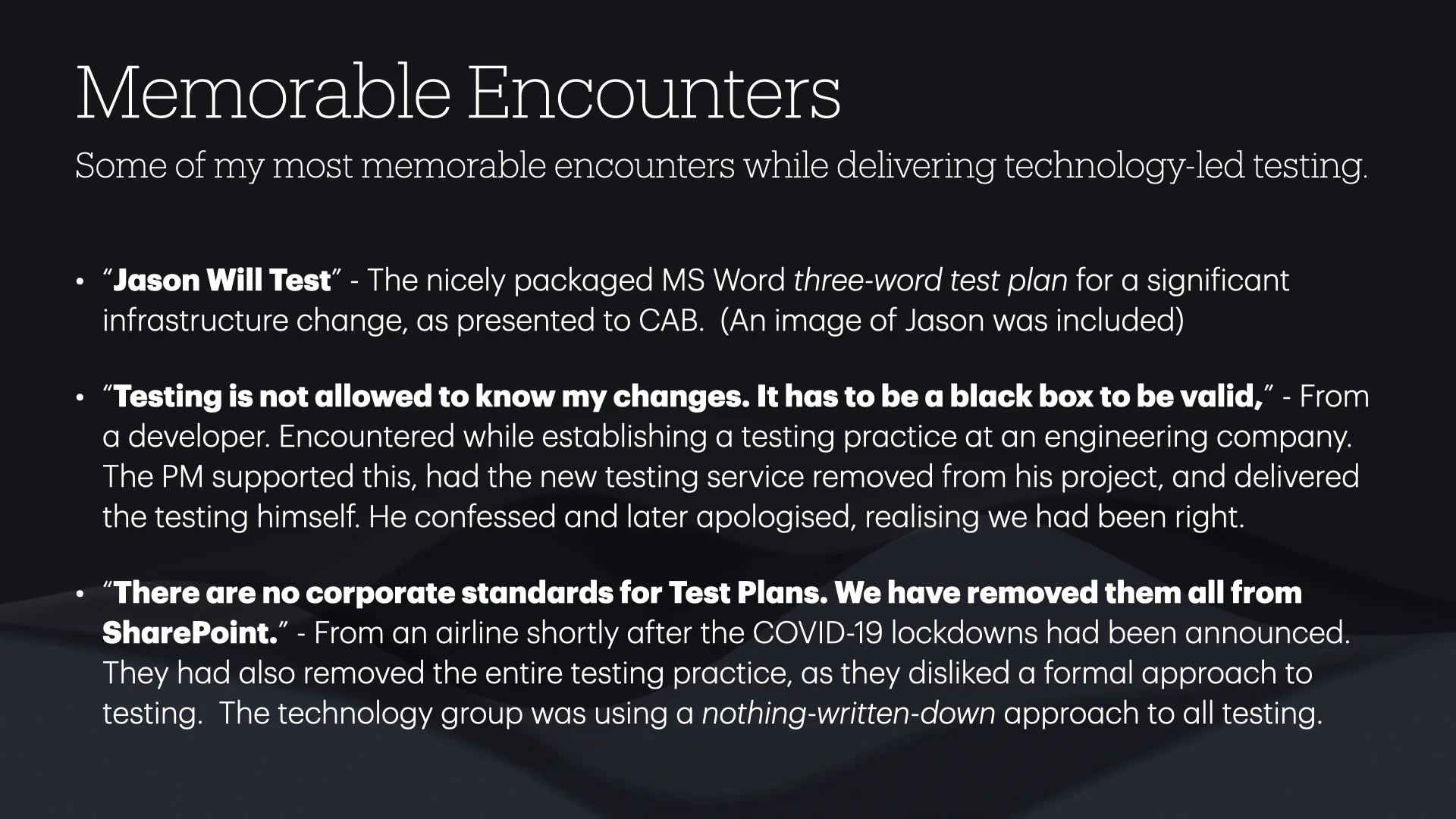 Tech-Led Infrastructure Testing slide 6